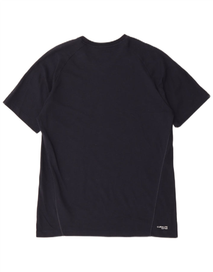 Adidas Masculino Clima 365 Camiseta Top Médio Algodão Azul Marinho