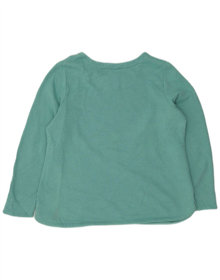 Suéter feminino oversized IZOD Reino Unido 18 XL algodão turquesa