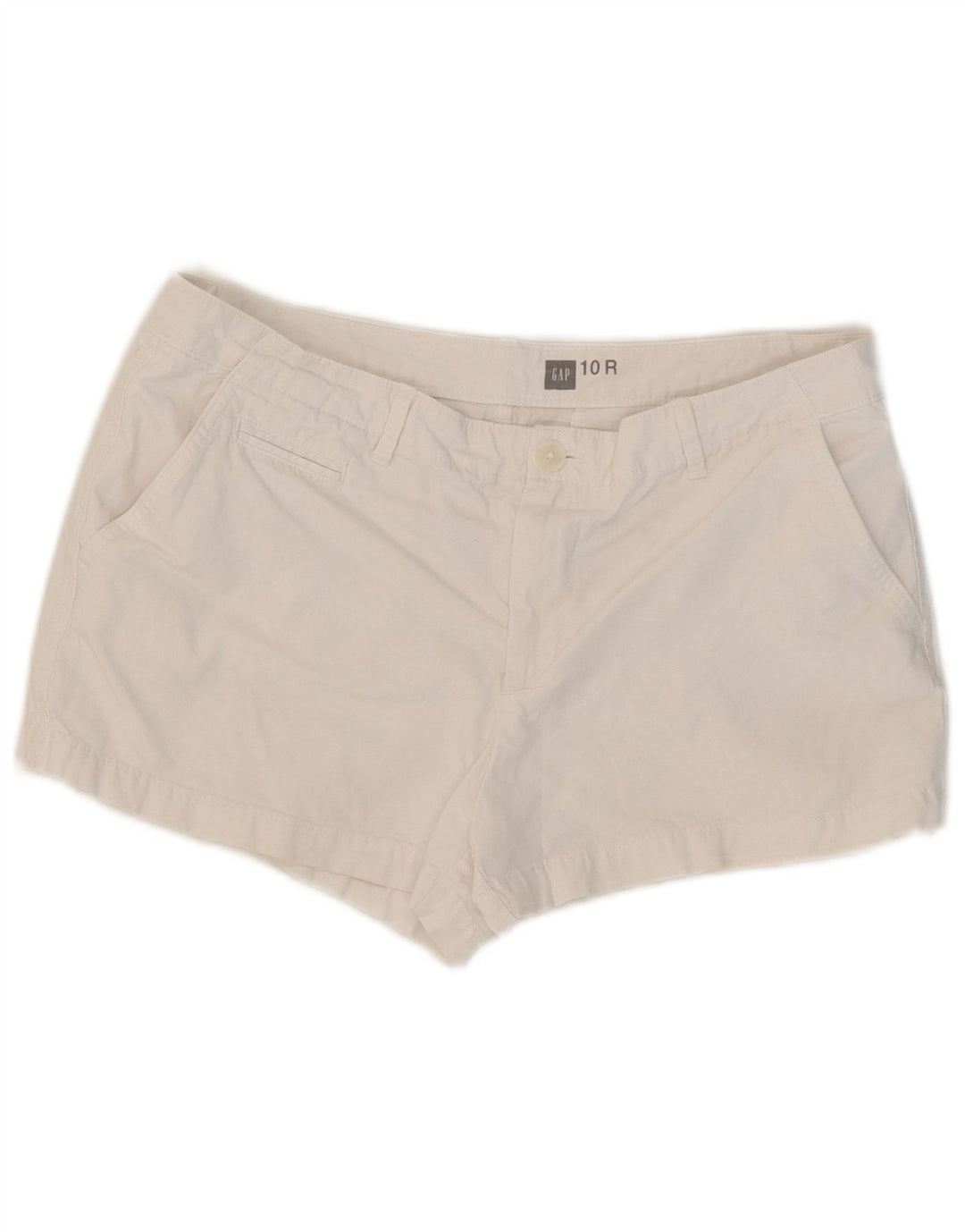 Calça quente feminina Gap US 10 grande W32 algodão branco