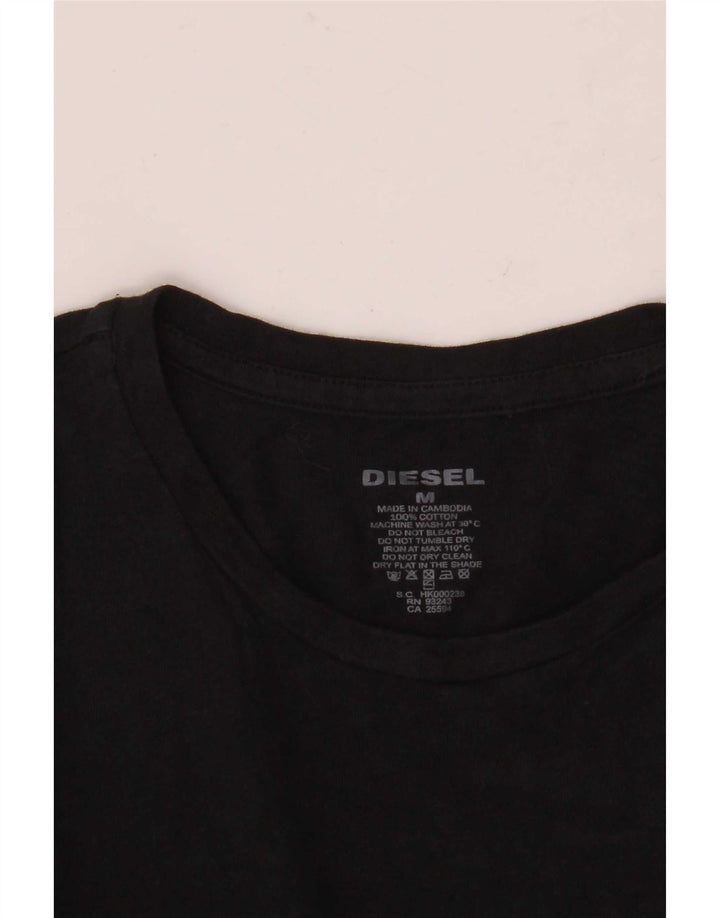 Camiseta masculina Diesel Top médio algodão preto