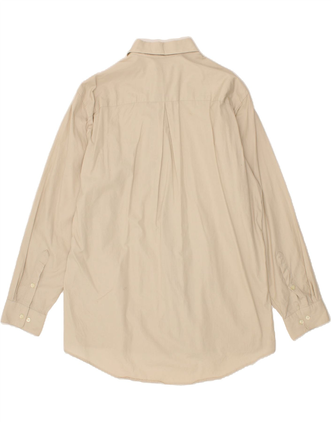 DKNY Mens Shirt Size 17  XL Beige Cotton Vintage Dkny and Second-Hand Dkny from Messina Hembry 