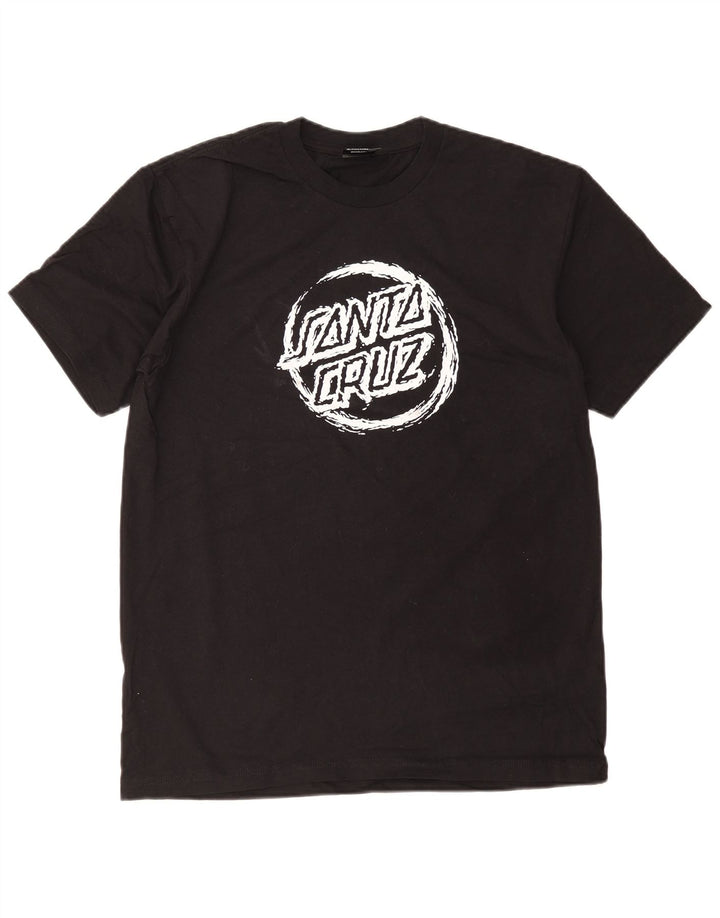 Camiseta gráfica masculina Santa Cruz Top médio preto
