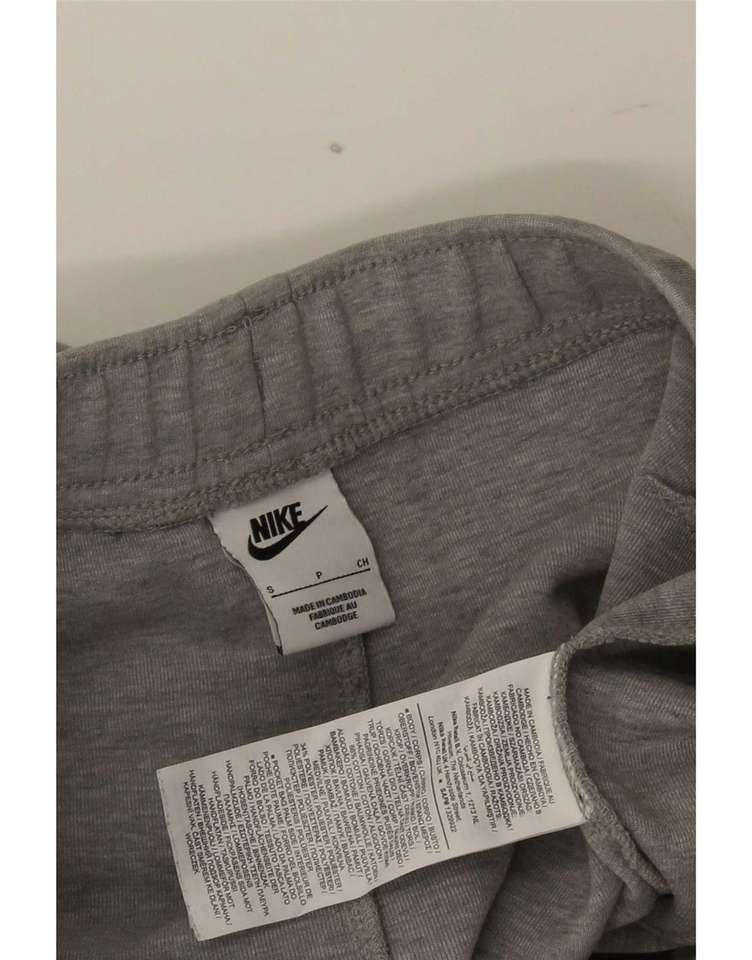 Calça de treino masculina Nike joggers pequeno algodão cinza