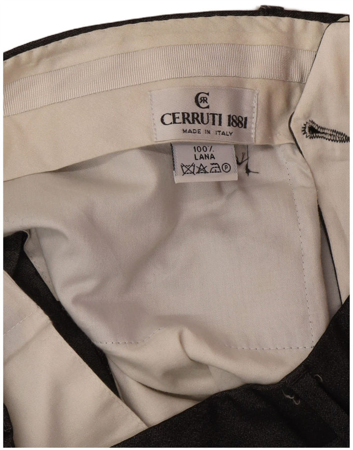 Calça de terno masculina CERRUTI 1881 IT 50 grande W32 L30 cinza clássico