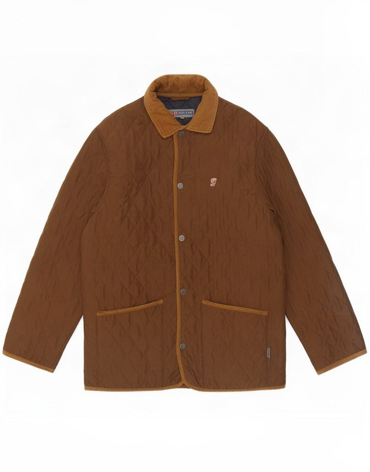 Jaqueta acolchoada masculina Armata Di Mare IT 52 XL poliéster marrom