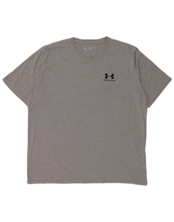 Camiseta masculina Under Armour Loose Fit Top 2XL Algodão Cinza