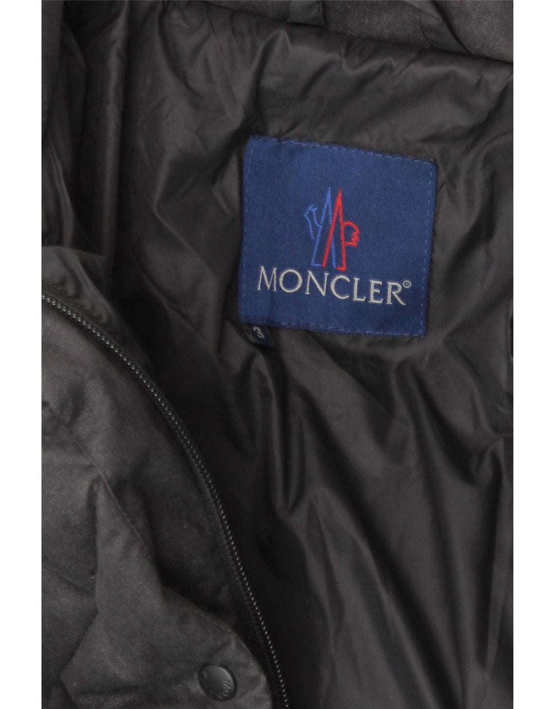 Moncler Casaco acolchoado feminino grande tamanho 3 Algodão cinza médio