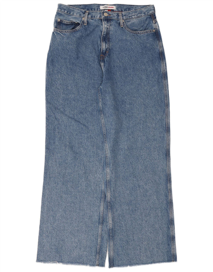 Jeans Tommy Hilfiger feminino de perna larga W32 L32 azul