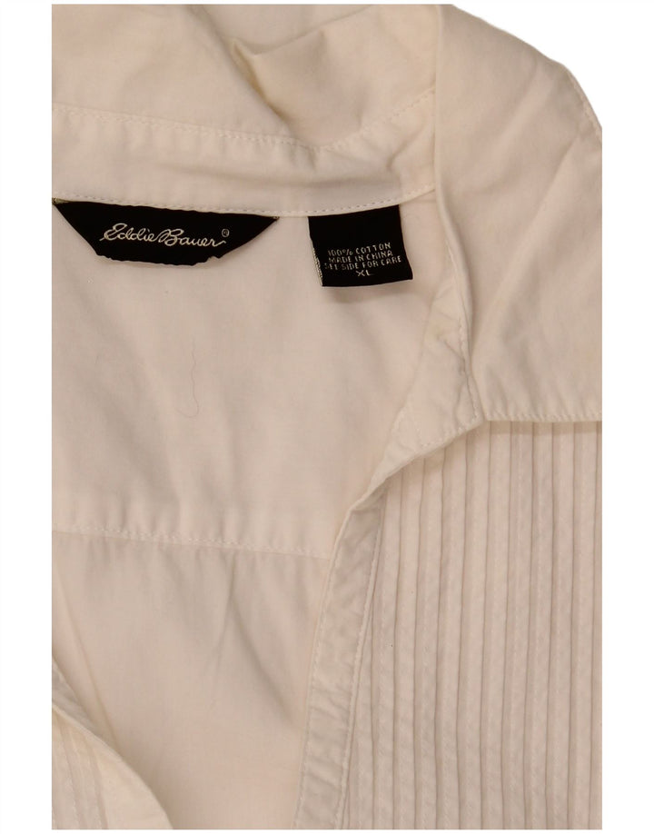 Pulôver feminino Eddie Bauer UK 18 XL algodão branco