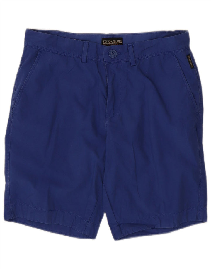 Napapijri Mens Chino Shorts W30 Algodão Azul Médio
