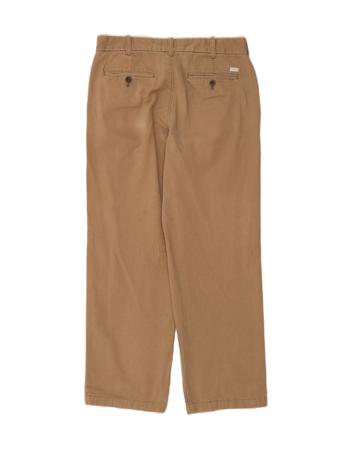 IZOD Mens Straight Chino Trousers W32 L30 Brown Cotton Vintage Izod and Second-Hand Izod from Messina Hembry 