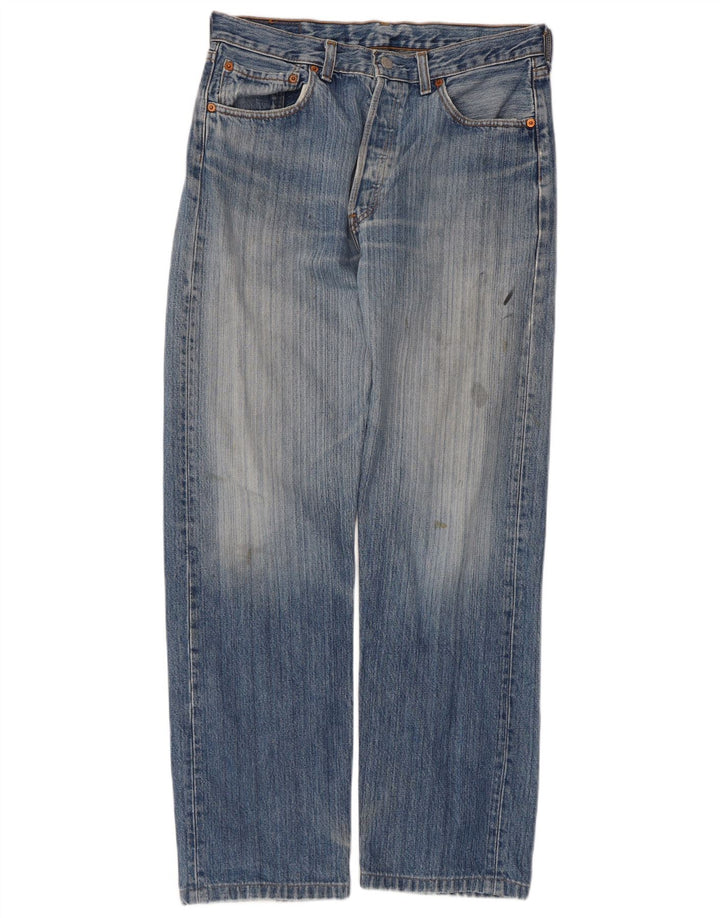 Levi's Masculino 501 Straight Jeans W33 L29 Azul Algodão
