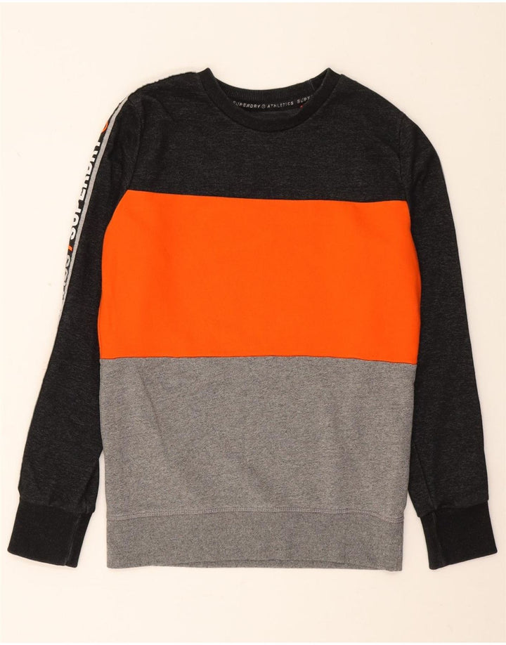 Superdry Mens Graphic Moletom Jumper Pequeno Multicolorido Colorblock
