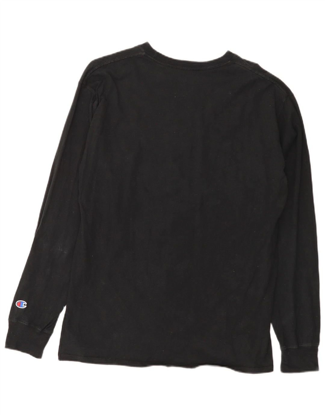 Campeão Mens Top Manga Longa Grande Preto