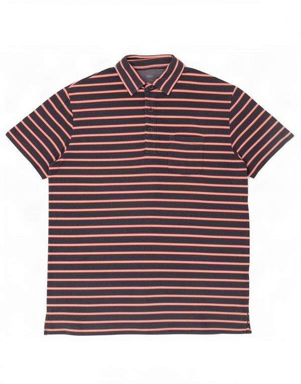 Camisa polo masculina Gap média listrada azul marinho