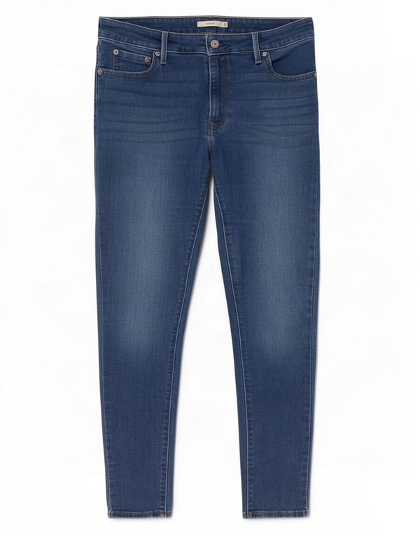 Calça jeans feminina Levi's 711 skinny W32 L28 azul algodão