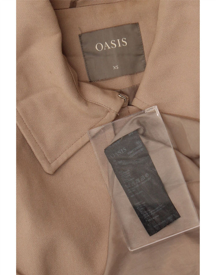 Trench Coat feminino Oasis UK 6 XS poliéster bege