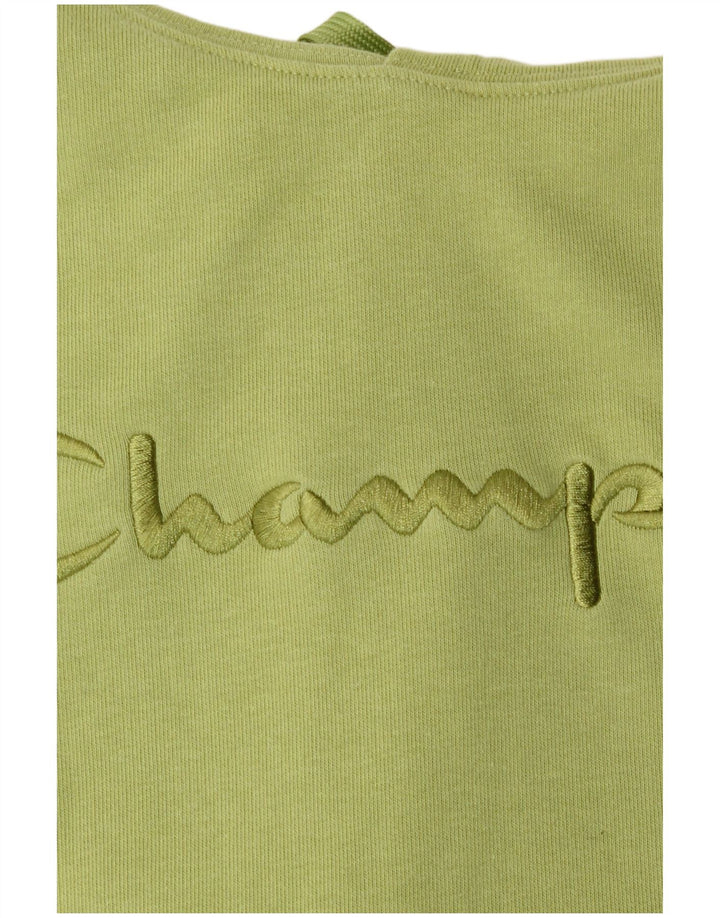 Jumper com capuz gráfico masculino Champion verde médio