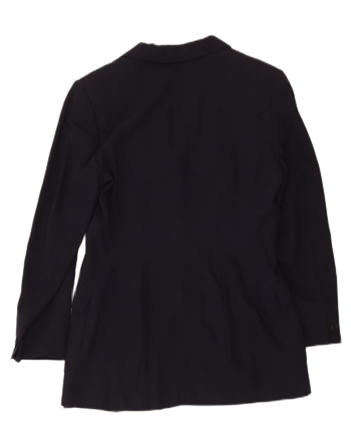 Jaqueta Blazer Feminina Sportmax Reino Unido 12 Lã Azul Marinho Médio