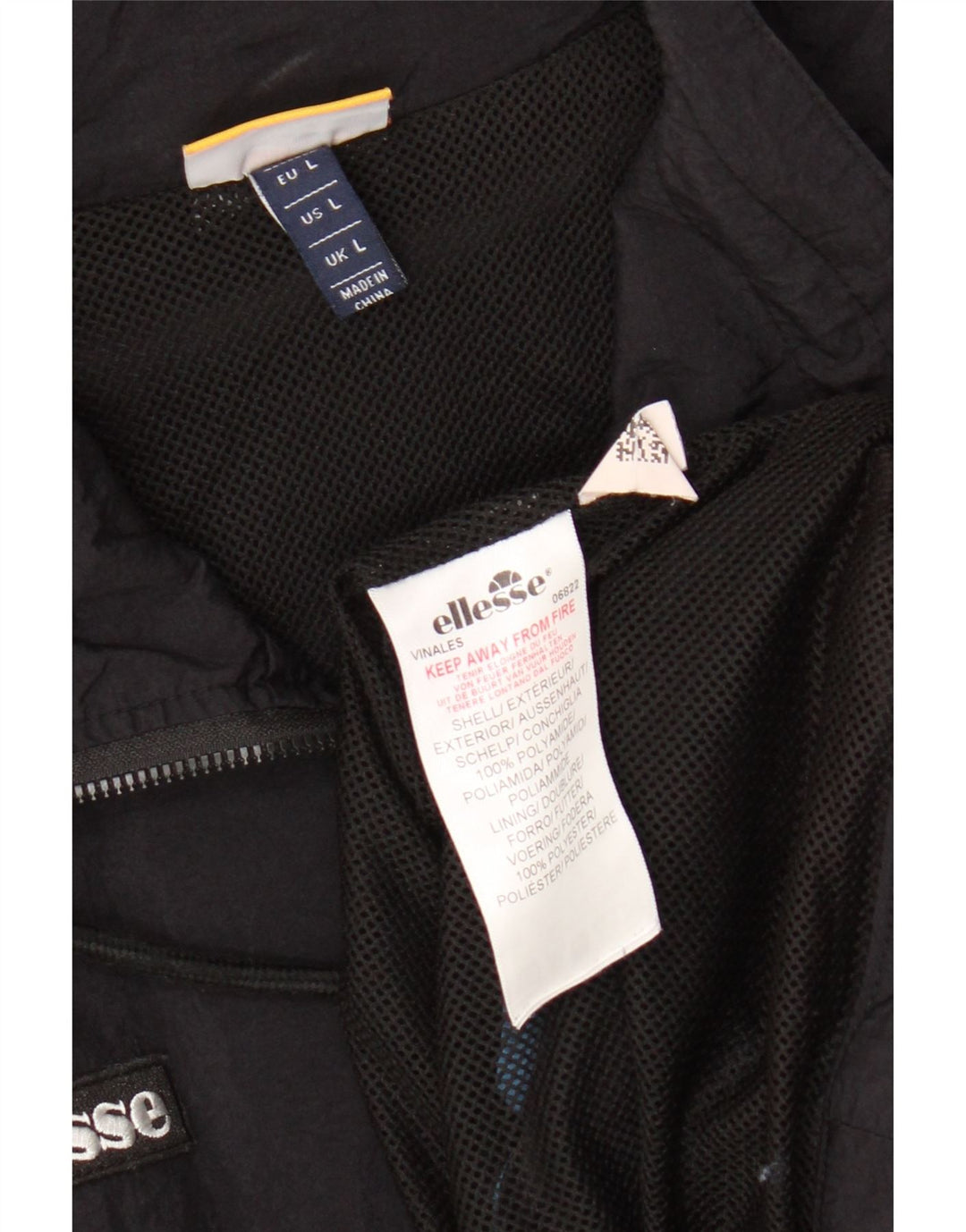 Jaqueta feminina de treino ELLESSE Reino Unido 16 grande bloco colorido preto