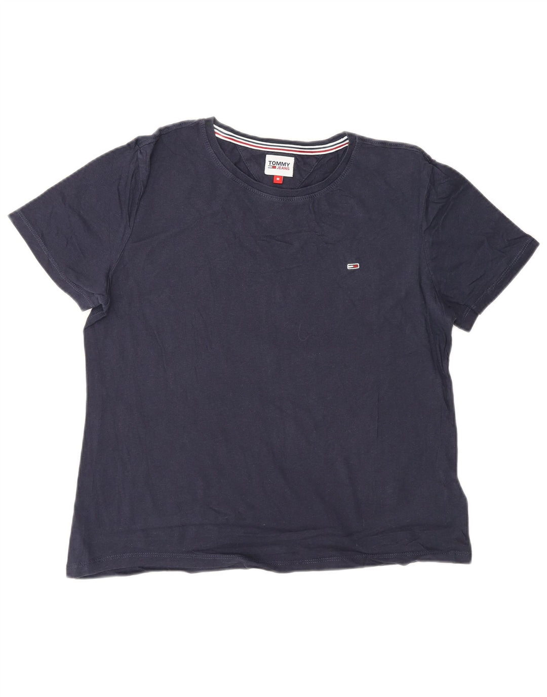 Camiseta feminina TOMMY HILFIGER UK 14 algodão azul marinho médio