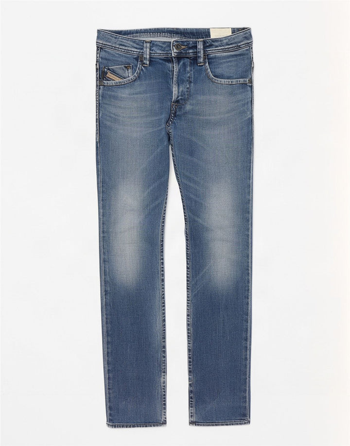 Diesel Masculino Darron Slim Straight Jeans W30 L32 Azul Algodão