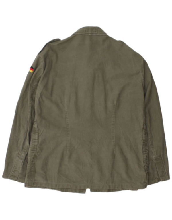 Jaqueta militar masculina vintage UK 40 grande cáqui