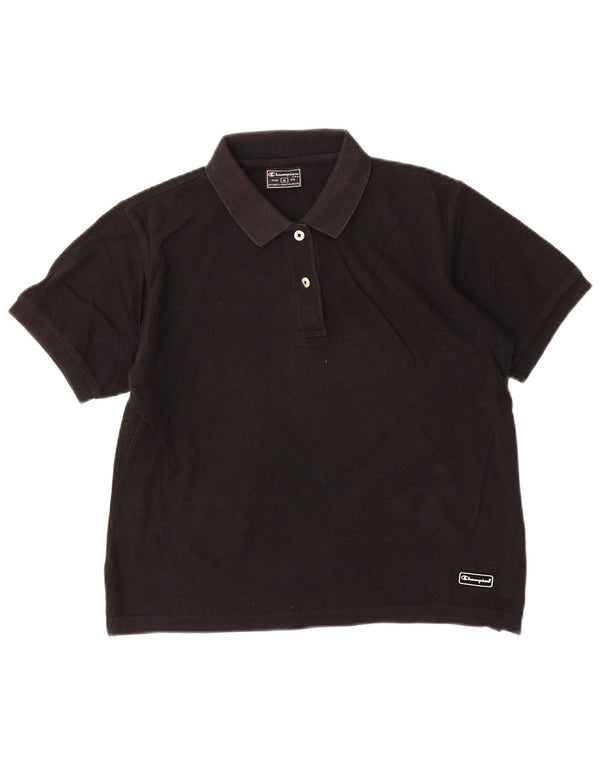 Camisa polo feminina Champion UK 12 algodão preto médio