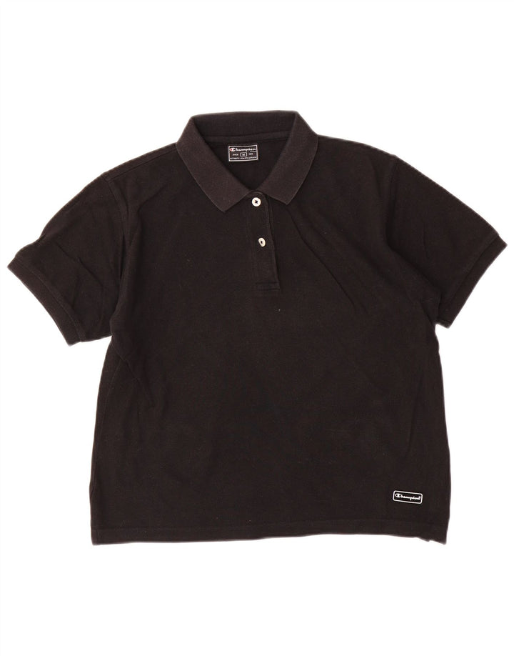 Camisa polo feminina Champion UK 12 algodão preto médio