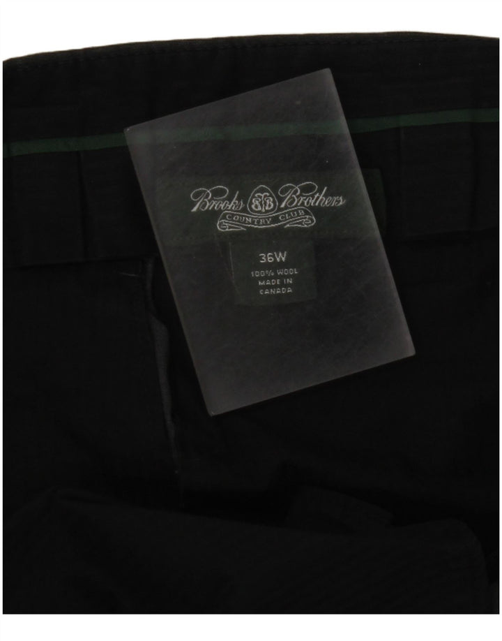 Calça masculina de terno reto BROOKS BROTHERS W36 L30 lã cinza