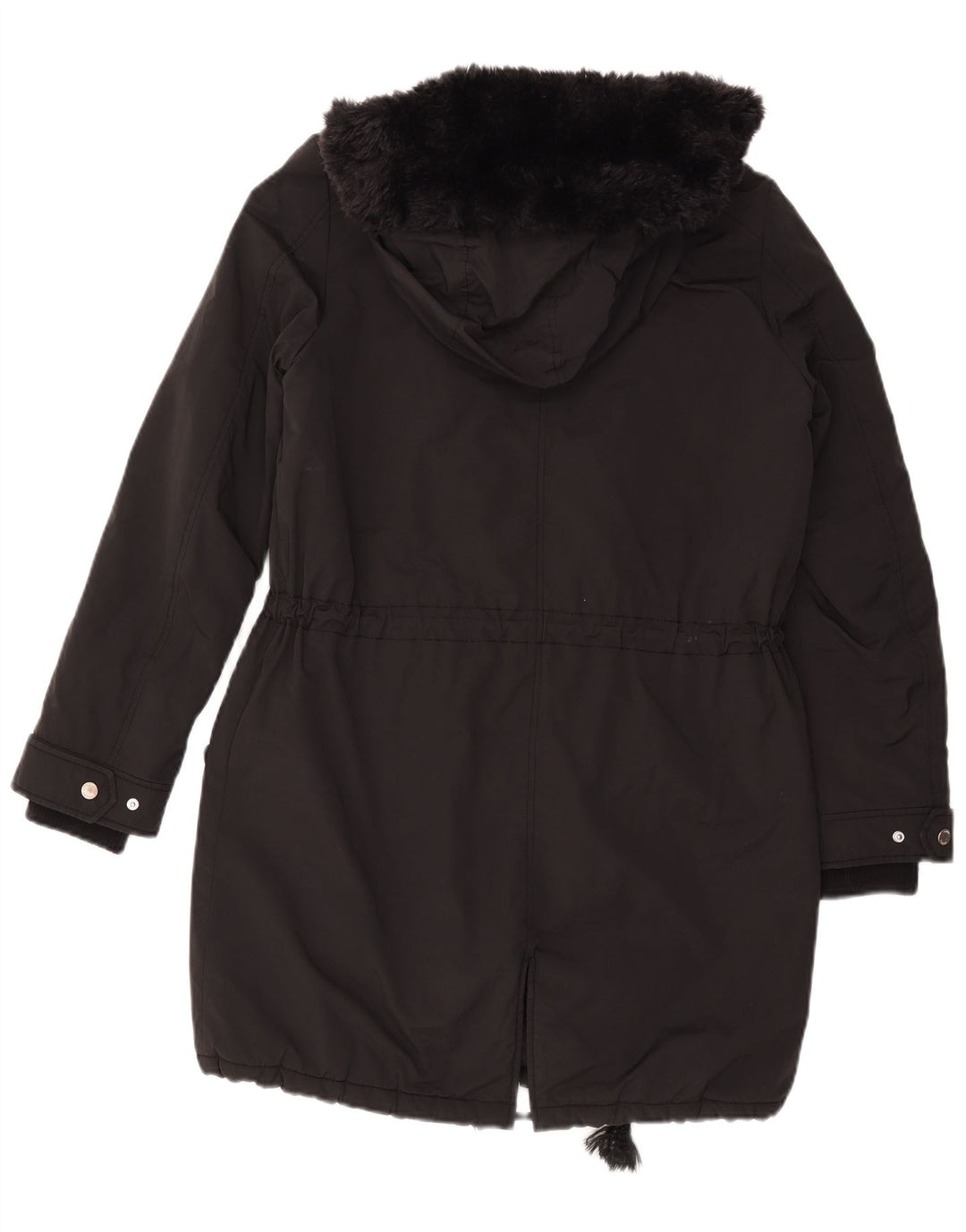 Jaqueta Parka Feminina Tommy Hilfiger com Capuz Oversized Reino Unido 10 Pequena Preta