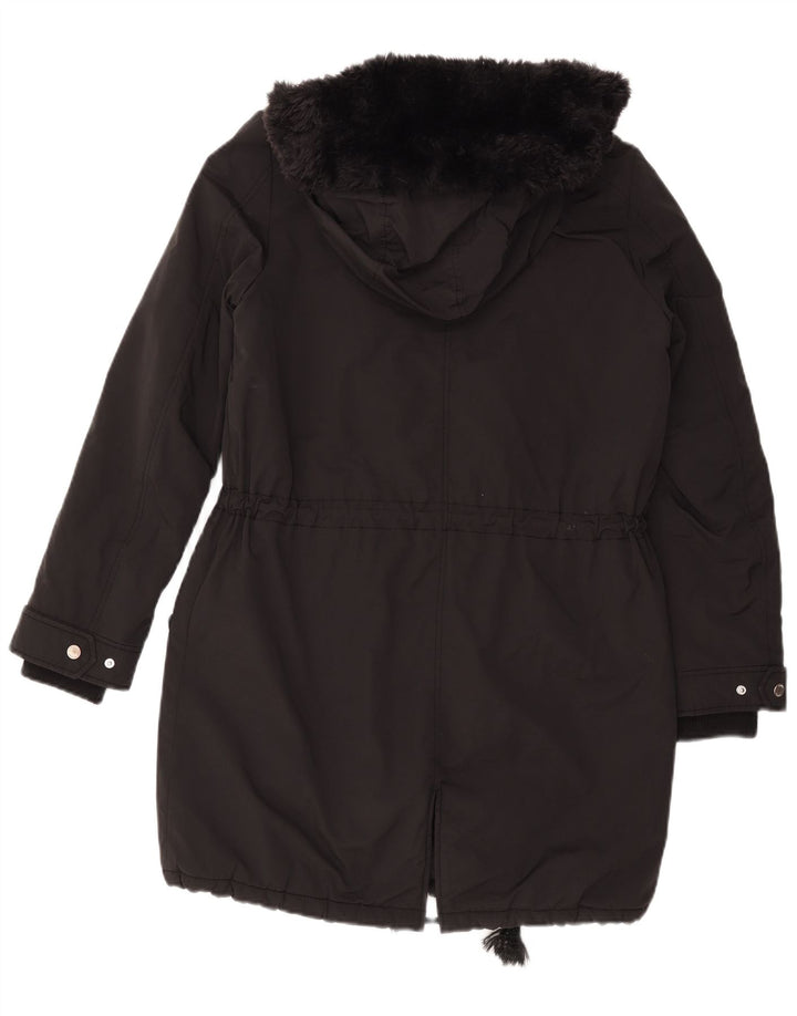 Jaqueta Parka Feminina Tommy Hilfiger com Capuz Oversized Reino Unido 10 Pequena Preta