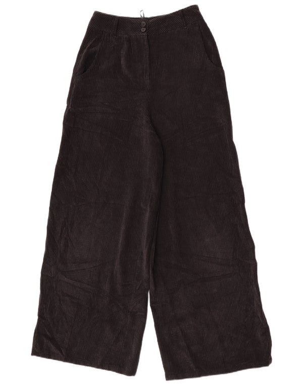 Calça capri feminina de veludo cotelê Benetton XS W24 L20 poliéster preto
