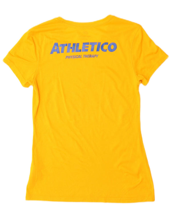 Camiseta Nike Feminina Brasil Graphic Top UK 10 Pequena Amarelo Poliéster
