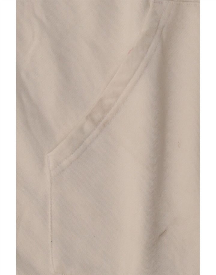 ADIDAS Womens Tracksuit Top Jacket UK 16/18 Grande Algodão Branco