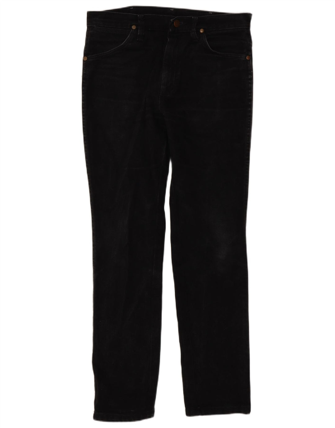 Wrangler Mens Straight Jeans W29 L30 Algodão Preto