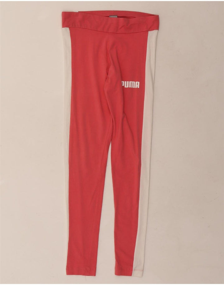 Leggings Puma Feminina UK 16 Grande Bloco Colorido Rosa