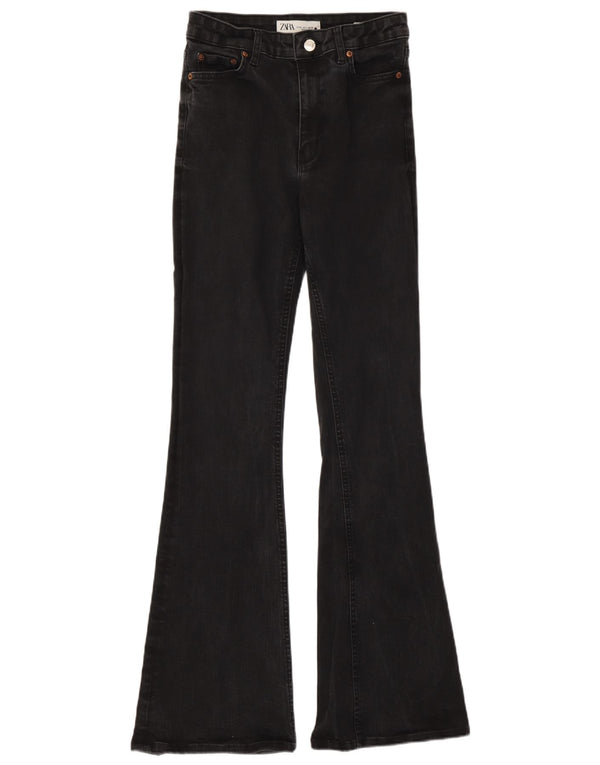 Zara Jeans feminino skinny flared EU 36 XS W26 L31 cinza