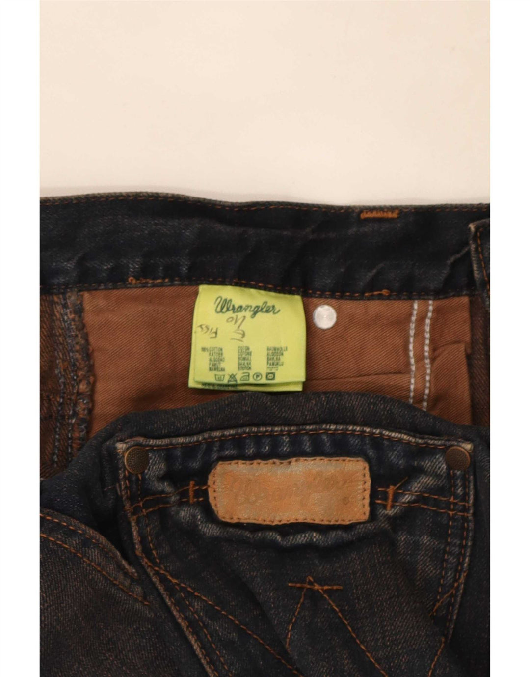 Wrangler Masculino Sharkey Bootcut Jeans W32 L34 Azul Marinho Algodão