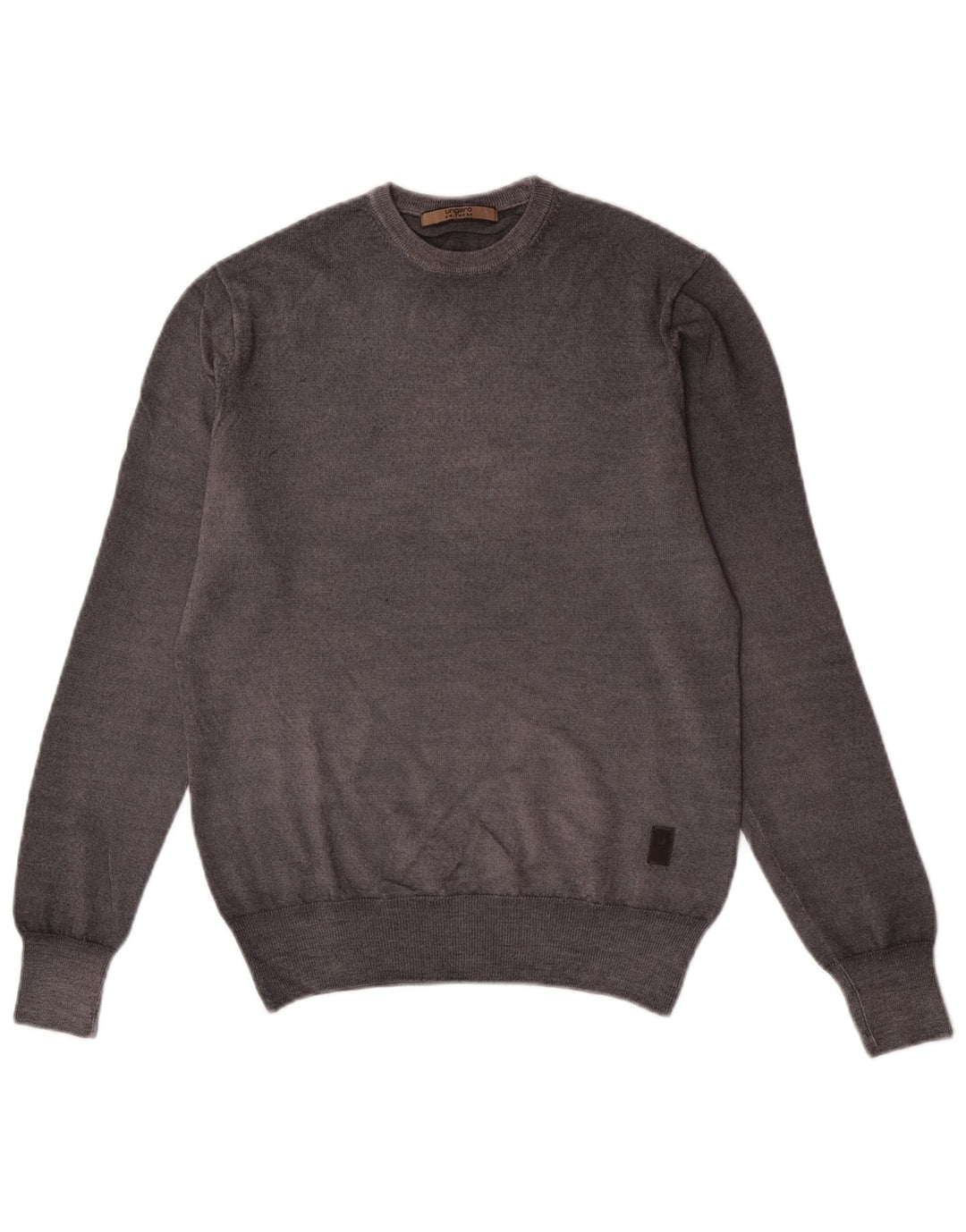 Suéter masculino Ungaro com gola redonda IT 48 lã cinza pequena