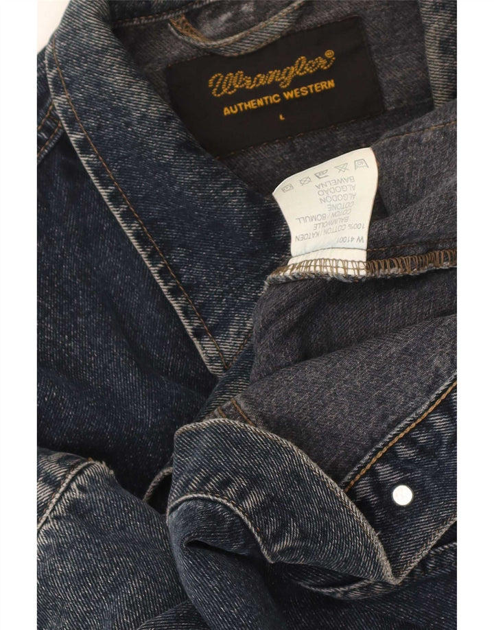 Jaqueta jeans masculina Wrangler Reino Unido 40 grande algodão azul marinho