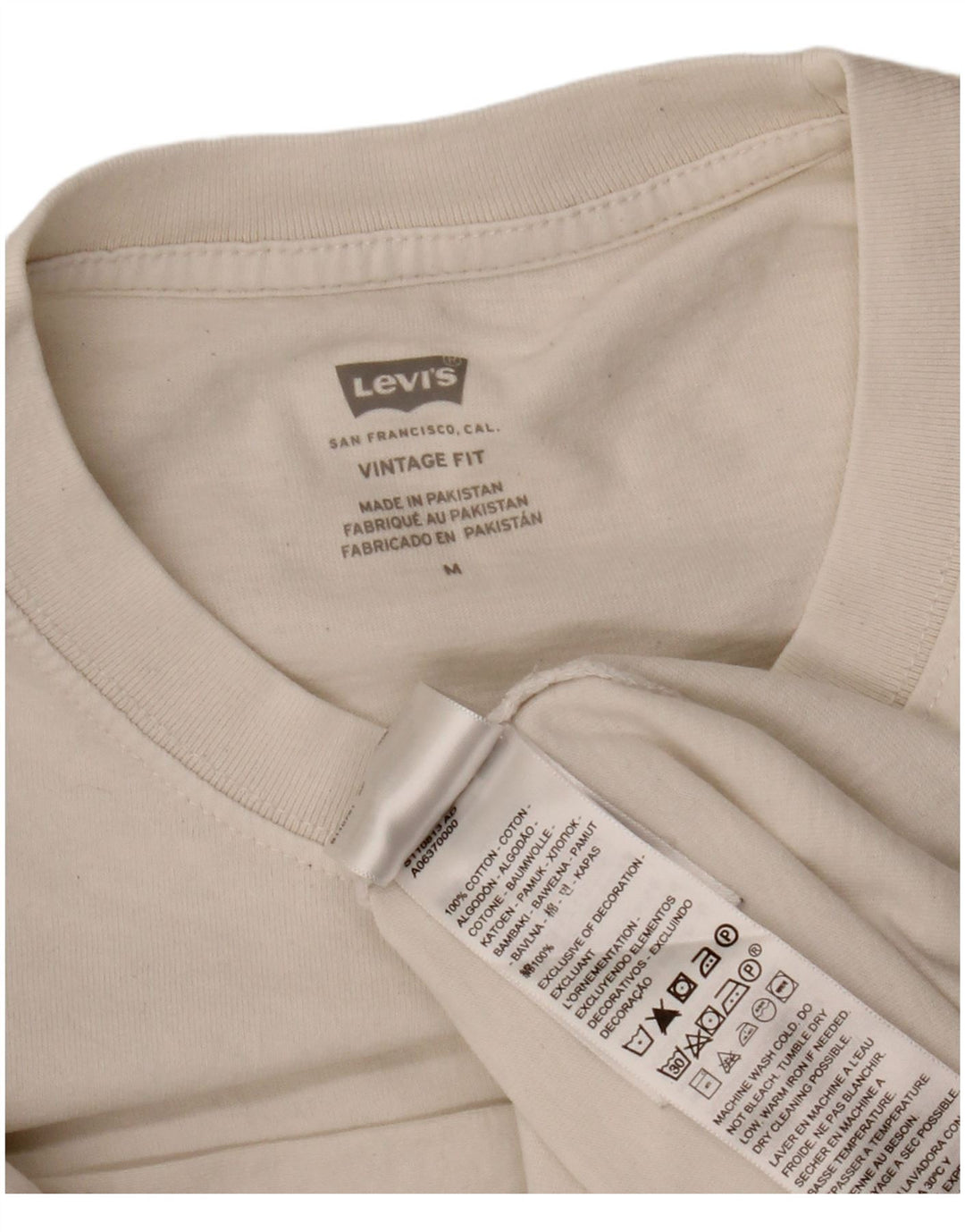 Camiseta masculina Levi's Vintage Fit Top médio algodão branco