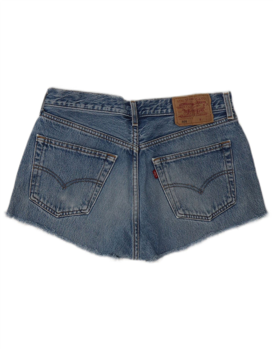 Calça jeans feminina Levi's 501 W32 grande algodão azul