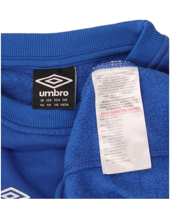 Moletom UMBRO Meninos 9-10 Anos Médio Algodão Azul
