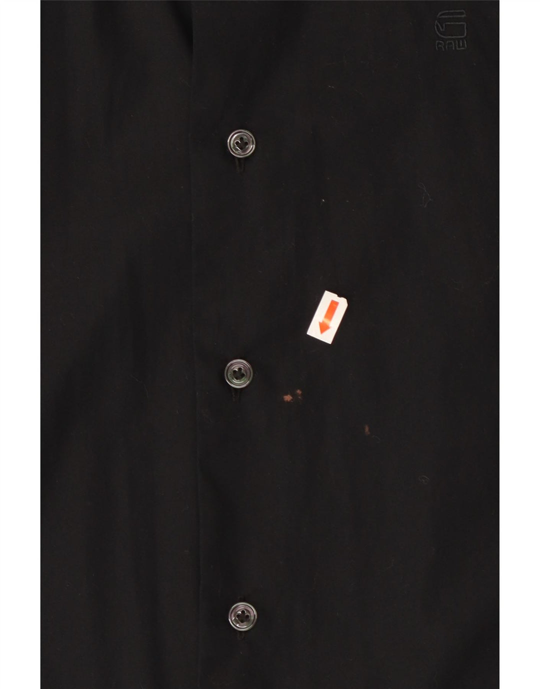 Camisa masculina slim fit G-STAR pequena preta