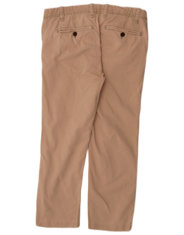 Calça Chino Reta Masculina Fat Face W34 L29 Algodão Bege