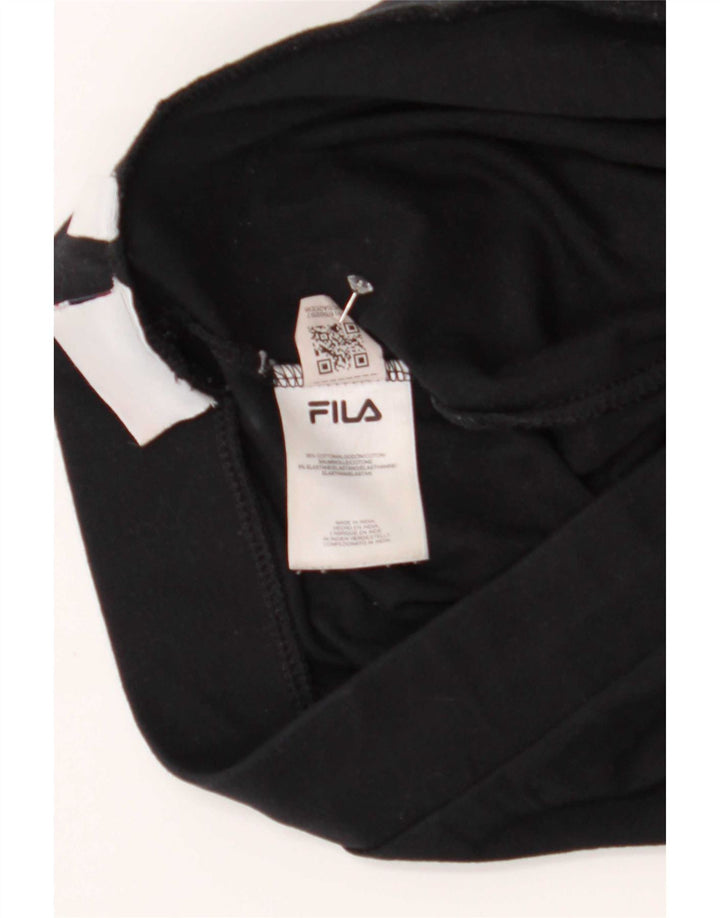 Leggings Fila Feminino UK 12 Médio Algodão Preto