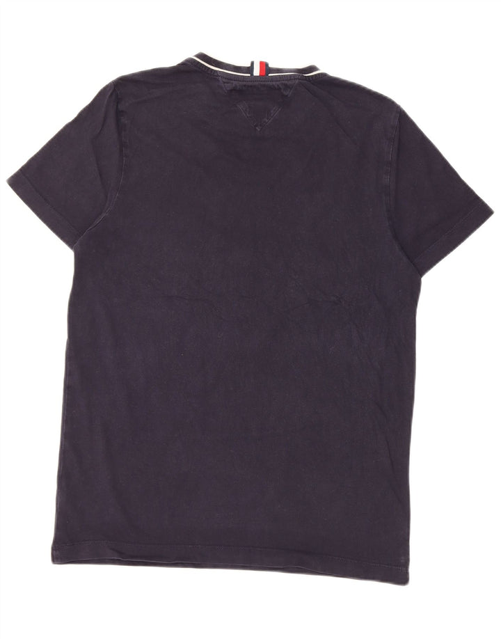 Camiseta masculina Tommy Hilfiger top pequeno algodão azul marinho