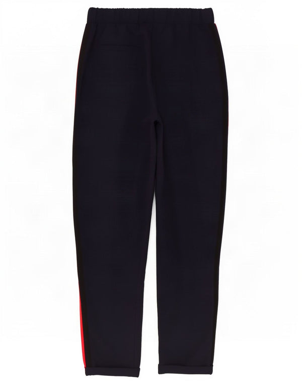 Zara Calça feminina reta casual pequena W26 L25 azul marinho poliéster
