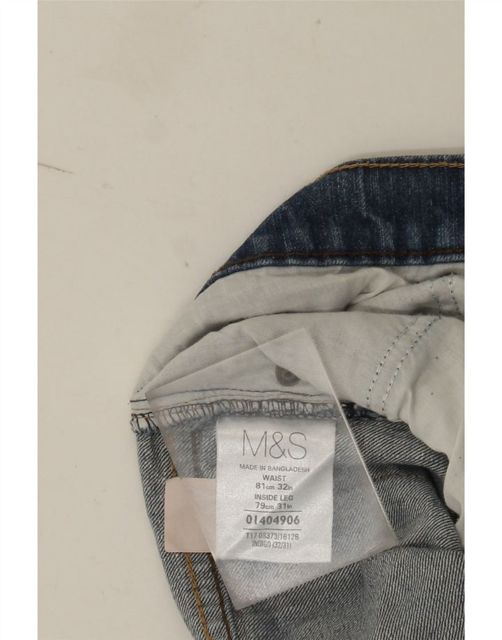 Jeans retos masculinos Marks & Spencer W32 L31 algodão azul